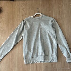 Crewneck Sweater - Light Gray/Green